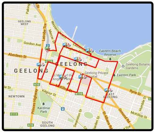 Mobile Advertising Geelong GPS Tracking Map